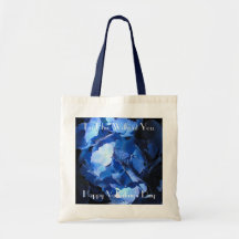 Hydrangea azul: Azul sin usted - tote del presupue Bolsas