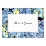 Hydrangea azul que casa tarjetas de nota planas de comunicados personalizados
