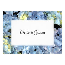 Hydrangea azul que casa tarjetas de nota planas de comunicados personalizados