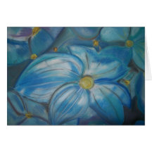 Hydrangea azul tarjetas