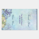 Hydrangea de la acuarela - etiqueta 4,5 x 2,7 gran