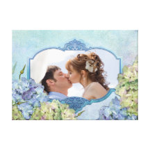 Hydrangea de la acuarela floral - personalizar impresiones en lona