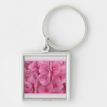 Hydrangea rosado llavero