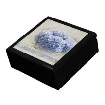 Hydrangeas azules románticos cajas de joyas