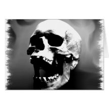 Hysteriskull que ríe el cráneo humano tarjetón