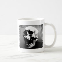 Hysteriskull que ríe el cráneo humano taza de café