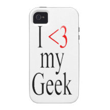 I <3 mi caso del iphone del friki iPhone 4 carcasas