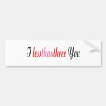 I <3 usted etiqueta de parachoque