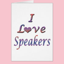 I altavoces del corazón (amor) tarjetas
