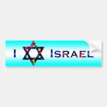 I (amor) Israel Pegatina De Parachoque