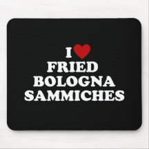 I Bolonia frita corazón Sammiches Tapetes De Raton