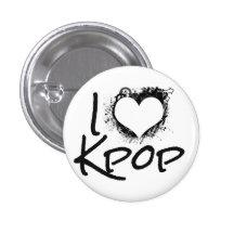 I botón de Kpop del corazón Pin