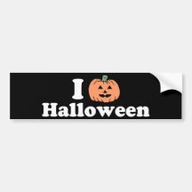 I calabaza Halloween Etiqueta De Parachoque
