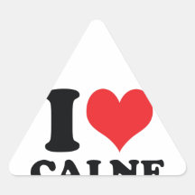 I calne del corazón/del amor calcomanías trianguloes personalizadas