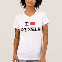 I camiseta de los pixeles del corazón