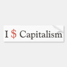 I$CapitalismRED Etiqueta De Parachoque
