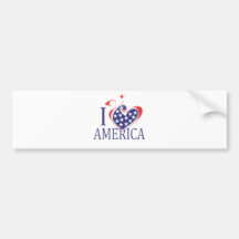 I corazón América Pegatina De Parachoque