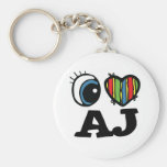 I corazón (amor) AJ Llavero Personalizado