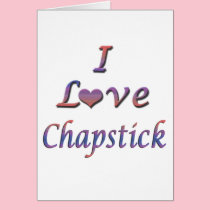 I corazón (amor) Chapstick tarjetas