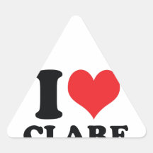 I corazón/amor Clare Colcomanias Triangulo Personalizadas
