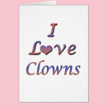 I corazón (amor) Clownss tarjetas