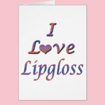 I corazón (amor) Lipgloss tarjetas