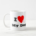 I corazón (amor) mi taza del perro