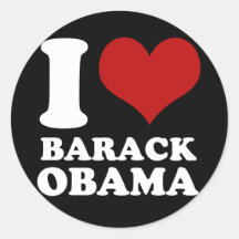 I corazón Barack Obama Pegatina Redonda