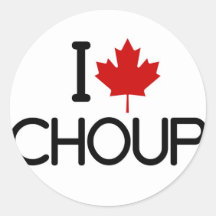 I corazón Choup Etiqueta Redonda