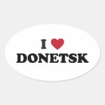 i corazón Donetsk Ucrania Calcomanía De Ovaladas