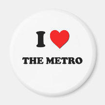 I corazón el metro imanes de nevera