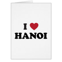 I corazón Hanoi Vietnam Tarjetón