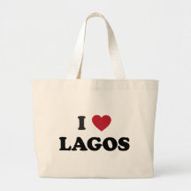 I corazón Lagos Nigeria Bolsa Lienzo