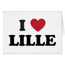 I corazón Lille Francia Felicitacion
