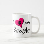 I [corazón] mi beagle taza de café