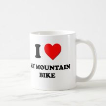 I corazón mi bici de montaña tazas de café