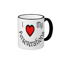 I corazón mis tazas de Perseverations