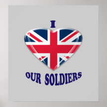 I corazón nuestro poster BRITÁNICO de los soldados