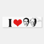 I CORAZÓN OBAMA BIDEN PEGATINA DE PARACHOQUE
