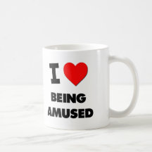 I corazón que es divertido tazas