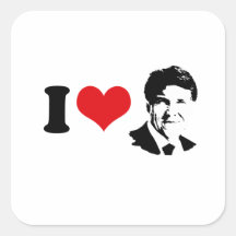 I CORAZÓN RICK PERRY 2012 COLCOMANIAS CUADRADAS PERSONALIZADAS