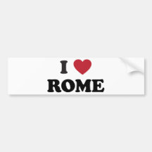 I corazón Roma Italia Pegatina De Parachoque
