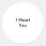 I corazón usted etiqueta