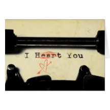 I corazón usted tarjetón