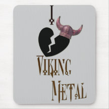 *I - corazón Viking Metal* Alfombrilla De Raton