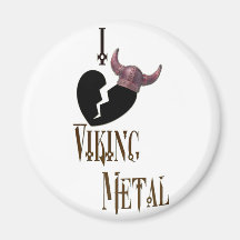 *I - corazón Viking Metal* Imán Para Frigorifico