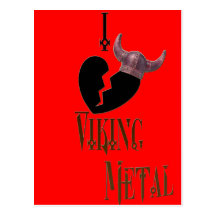 *I - corazón Viking Metal* Postales