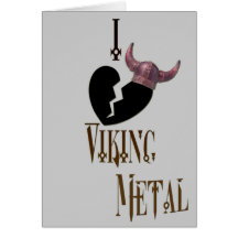*I - corazón Viking Metal* Tarjeta