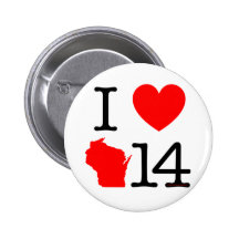 I corazón Wisconsin 14 Pins