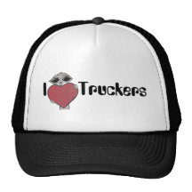 I extranjero del camionero del amor del corazón gorros  